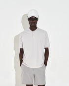 Mock Neck Polo - Grey