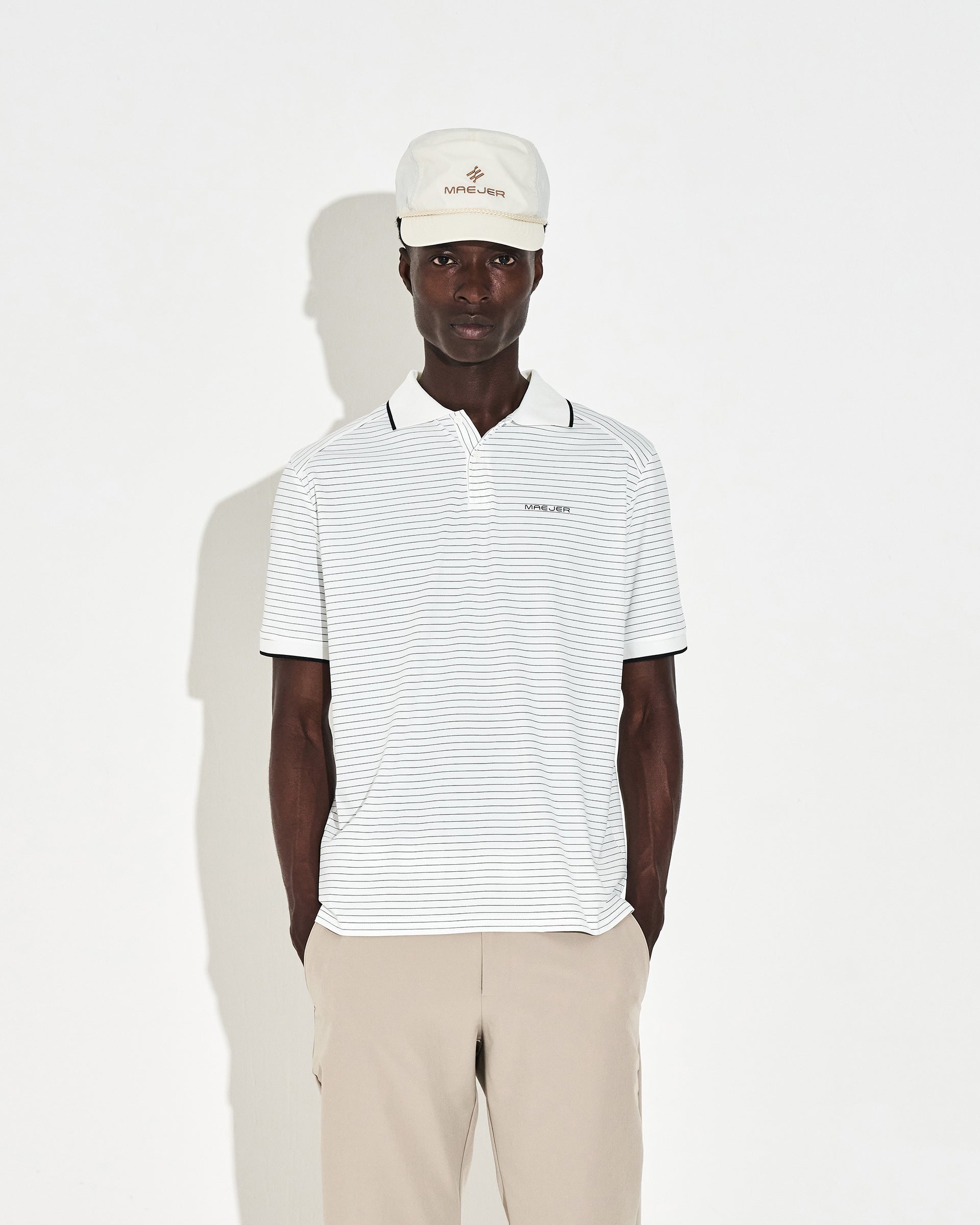 Origin Polo - White Stripe