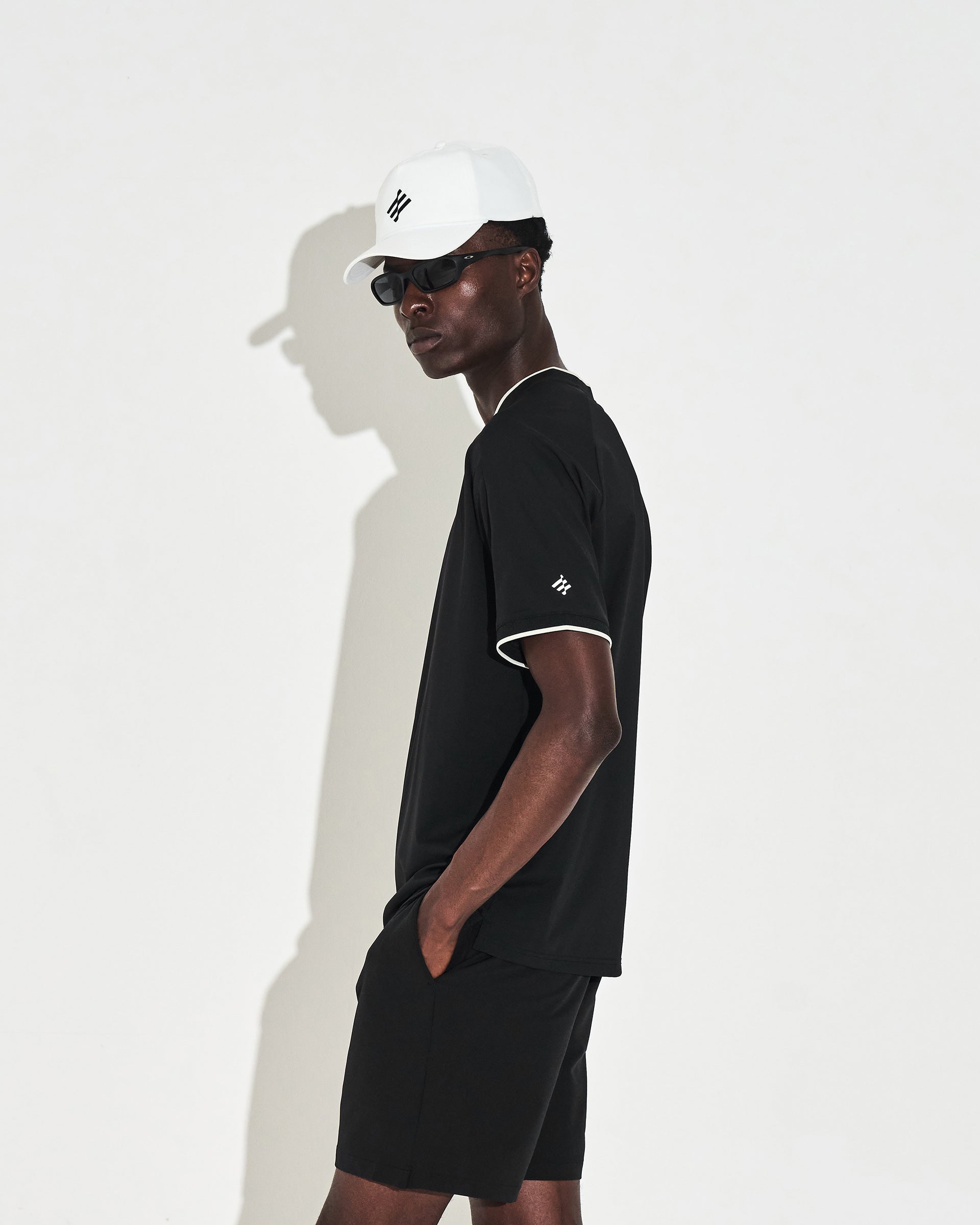 Mock Neck Polo - Black