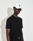 Mock Neck Polo - Black