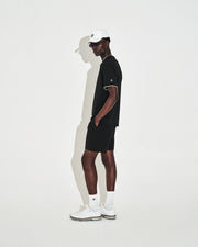 Mock Neck Polo - Black