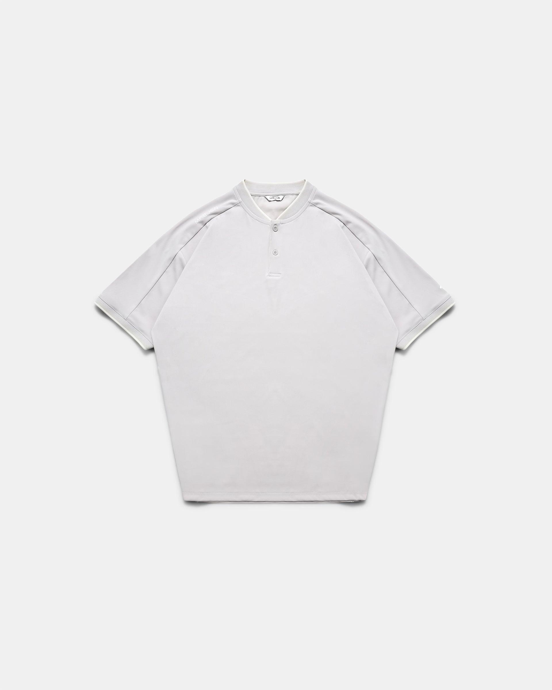 Mock Neck Polo - Grey